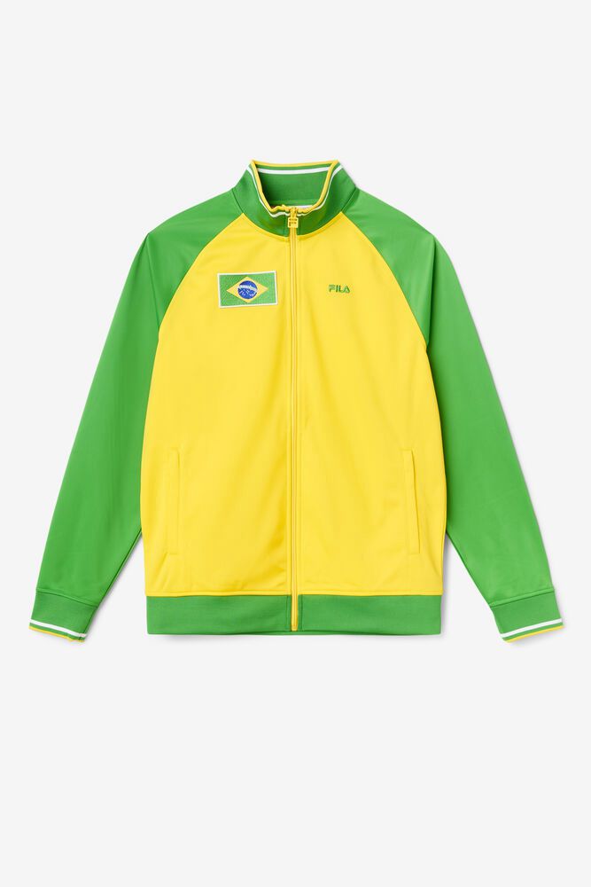 Fila Miesten Takki Brazil Track Keltainen - SHBO-86149